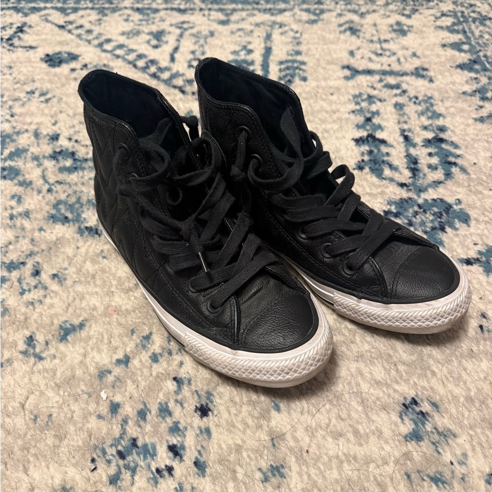 Leather high top Converse All Stars